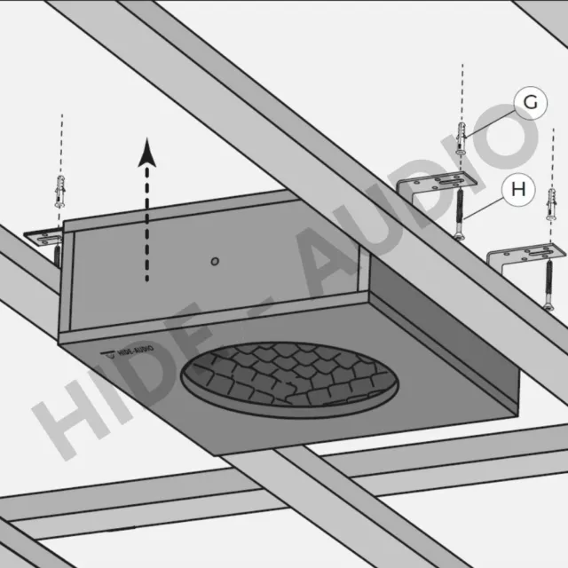 Boîtier acoustique Hide-Audio pour haut-parleur de plafond    Klipsch PRO-18RC