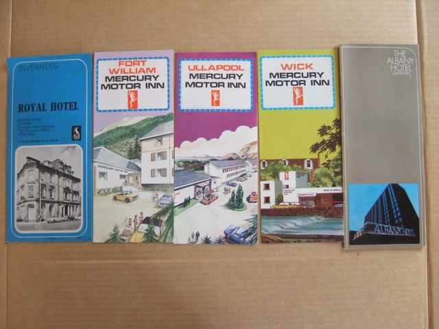 5 Brochures Tourisme Ecosse : Inverness, Fort William, Ullapool, Wick Glasgow