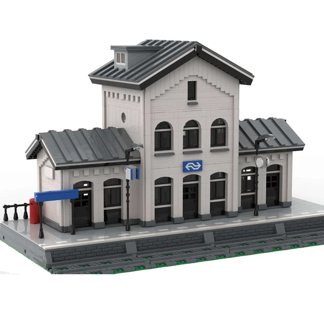 Set De Construction MOC Gare De Vught, 2446 Pièces, Compatible Lego