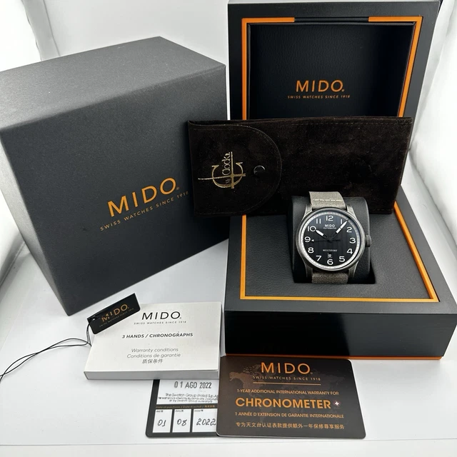 Mido Commander II M016.414.36.031.59 - Orologio da polso da uomo, 42,5 mm, cinturino in pelle
