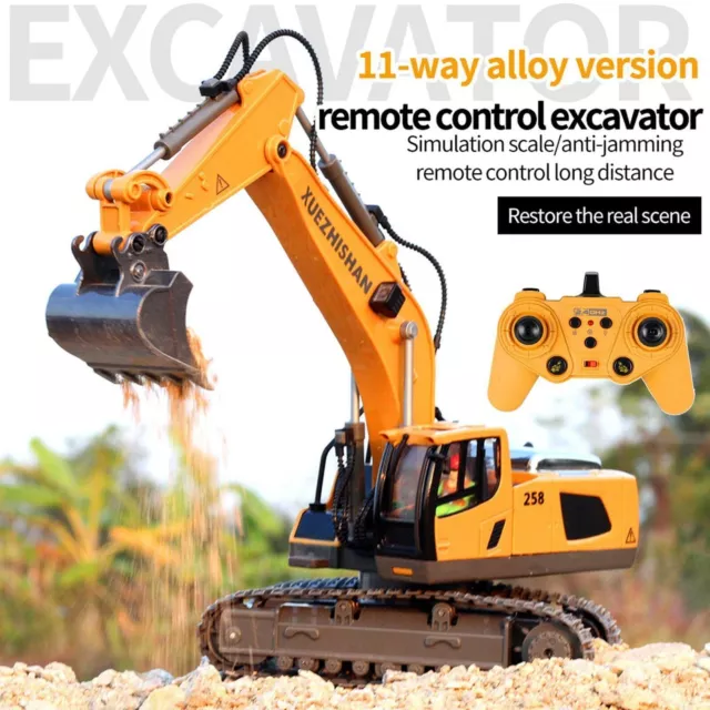 1:20 Alloy Crawler Excavator Digger Electric Toys Gift RC Remote Control for Boy