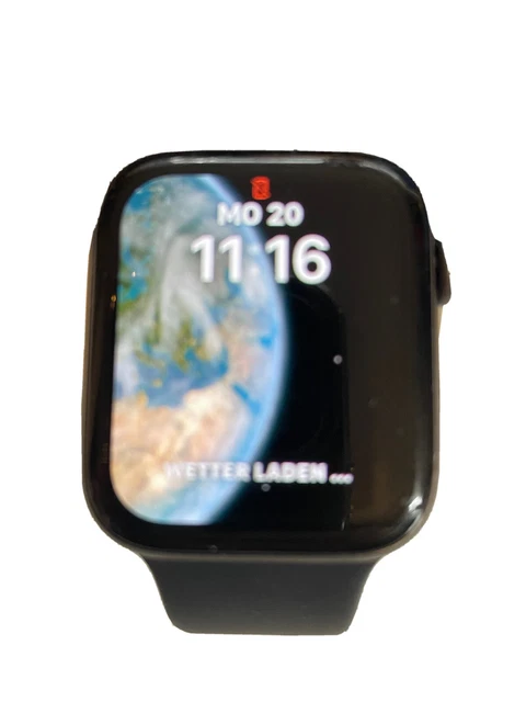 Apple Watch Series 5 44mm Space Grau Aluminiumgehäuse mit Schwarz Sportarmband -