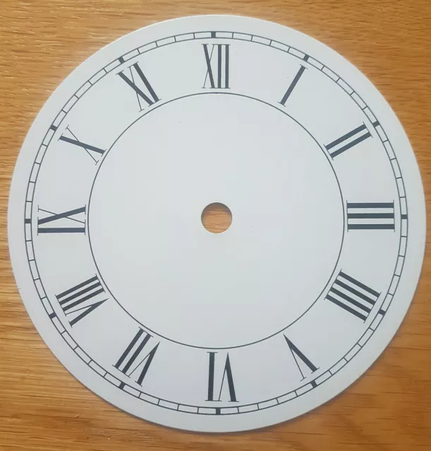 NEW - 5.5 Inch Clock Dial Face - White Finish 138mm - Roman Numerals - DL171