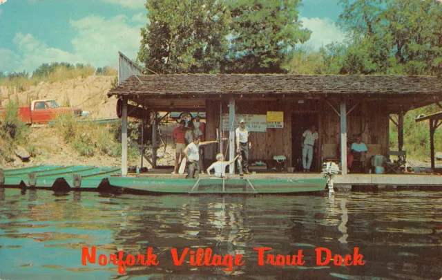 UPICK POSTCARD Norfork Village Trout Dock Norfork Arkansas Unposted c1960