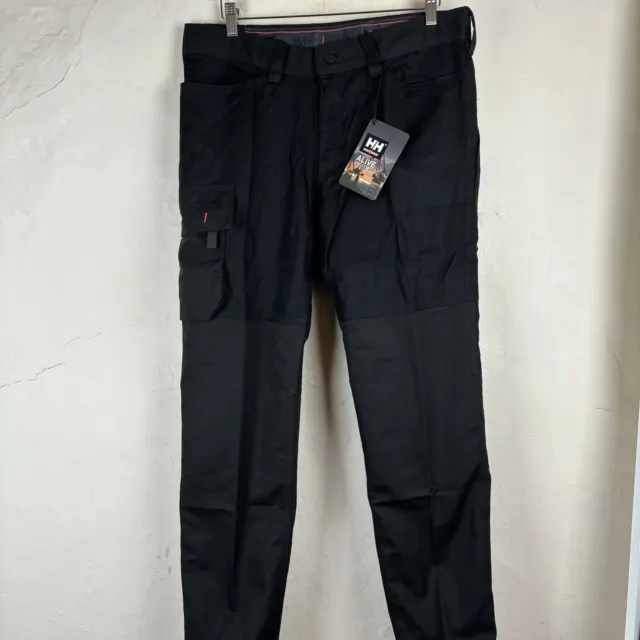 Helly Hansen da uomo C52 Oxford pantaloni di servizio abbigliamento da lavoro pantaloni nuovi con etichette neri