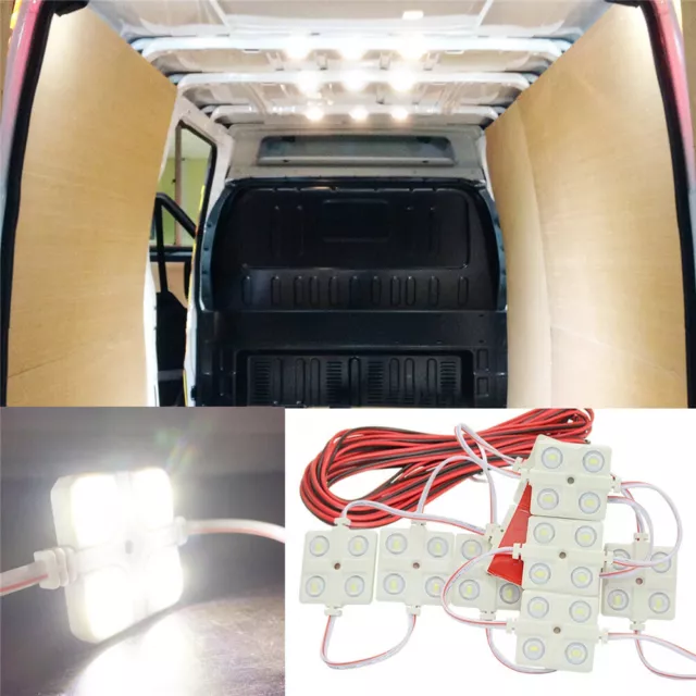 12 V LED LICHT Kit 40 LEDs Innenraum ultrahell für Van Wohnmobil Wohnwagen Boot Auto