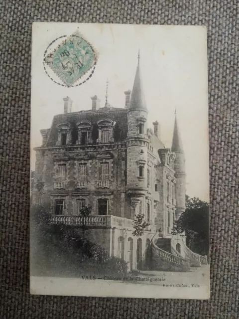 Cpa Vals Château De La Châtaigneraie