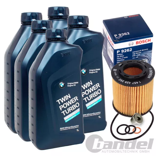 ORIGINAL BMW MOTORÖL + ÖLFILTER + SCHRAUBE passend für 1er E81 E87 3er E46 E90