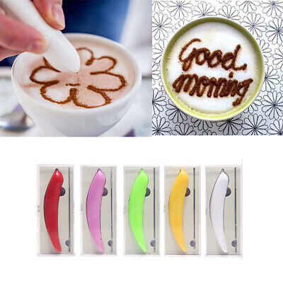 Pluma eléctrica Creative Latte Art bolígrafo tallado café plantillas de café pastelería ToH1