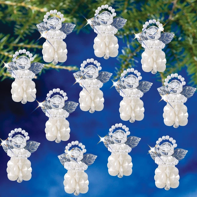 "Kit de adorno con cuentas The Beadey Holiday-Baby Sunburst Angel 1.5""X.75"" Hace 12 -