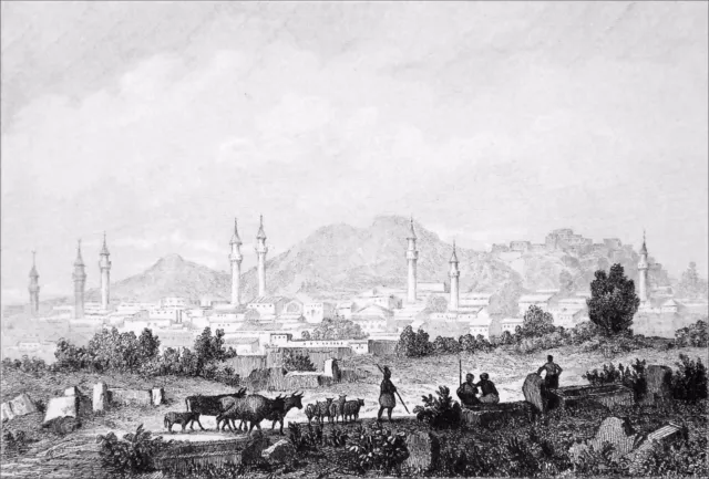 TURKEY (OLD ARMENIA) - ANKARA (ANGORA) in 19th century - Engraving from 19th