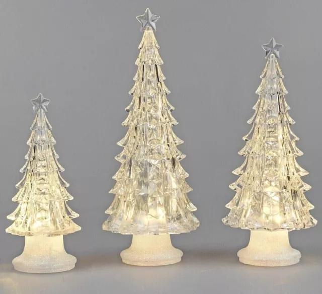 Formano Deko Baum Tanne Acryl mit warm-weißem LED-Licht inklusive Timer Funktion