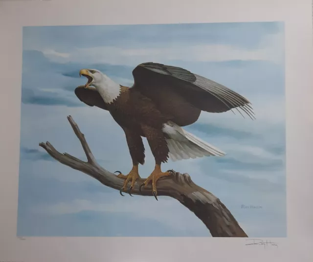 Ray Harm Bicentennial Bald Eagle Print- Signed & Numbered- Over $200 Print Mint!
