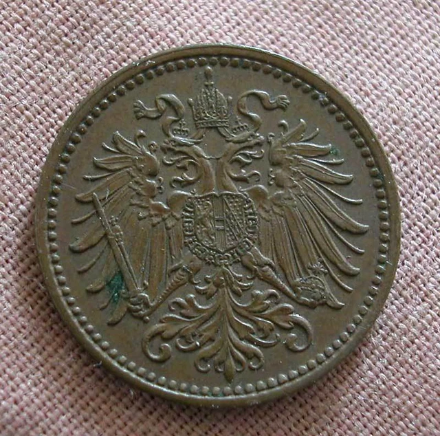 Austria - Bronze 1 Heller 1913-Km # 2800 V.f