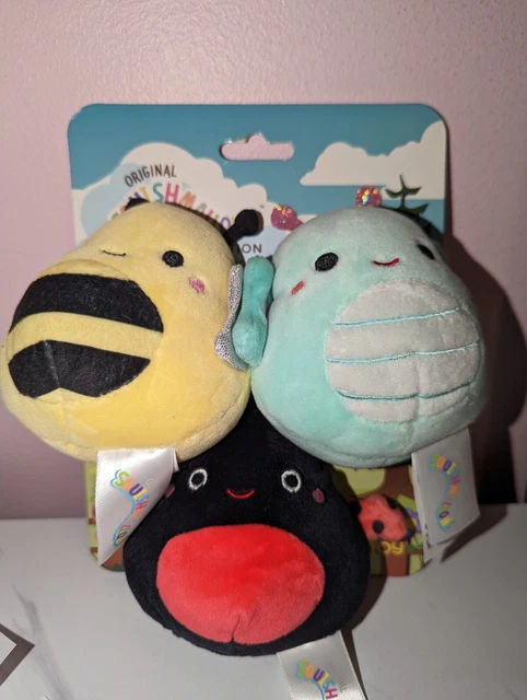 Squishmallow Pet Toy BUGS Collection LADY BUG,BEE, BUTTERFLY  3-4" NEW