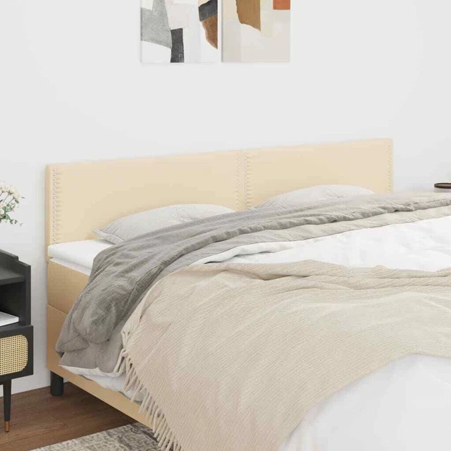Vidaxl Testiera 2 pz Crema 90x5x78/88 cm in Tessuto