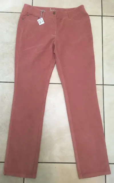 Boden Womens Straight Leg Corduroy Cord Jeans Size 12 Uk Leg 31" NEW* Dusky Pink