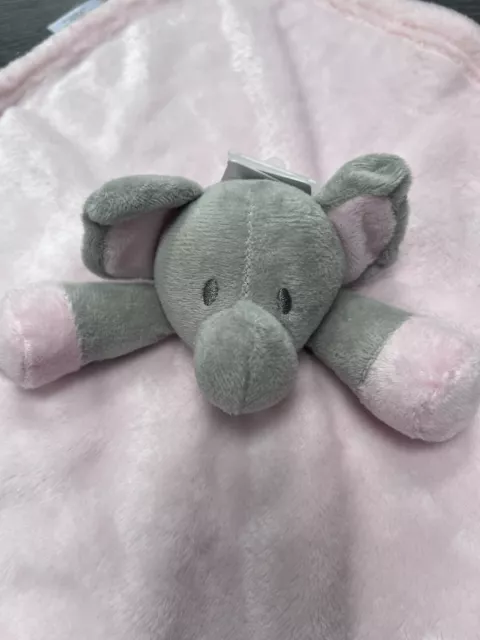 Baby Stadt Elefant Baby Bettdecke grau rosa Stofftier Decke Schnuller Doudoudou