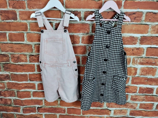 Girl Bundle Age 9-10 Years M&S Matalan Winter Pinafore Short Dungarees 140Cm