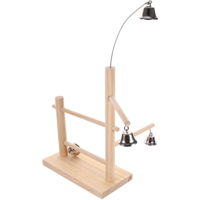 Loro Perca Soporte Pájaro Juguete Madera Gimnasio Loro Patio de Juegos Pájaro Entrenamiento