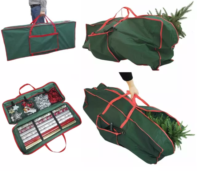 Grande Albero di Natale Borsa Portaoggetti per Decorazione con Zip Regalo