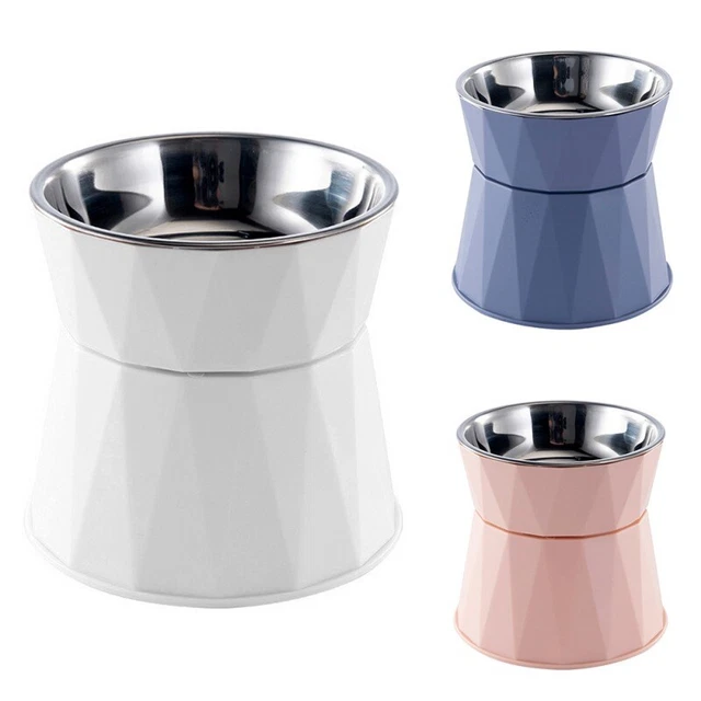 Pet Dog Cat Bowl Elevated Stand Feeder Bowls High Foot Food Water Feeding Bowl