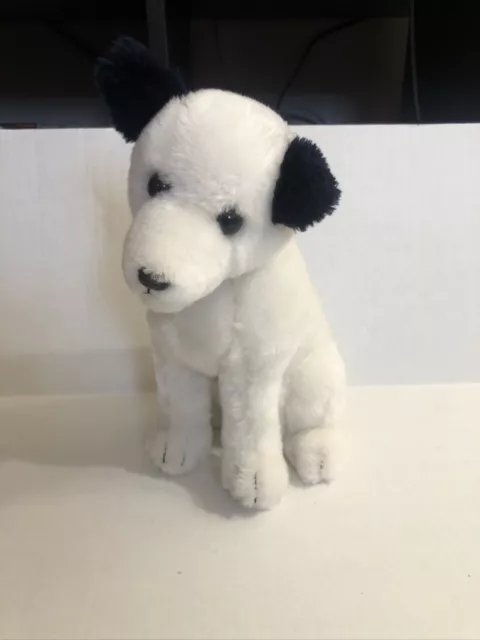 Vintage 1980 RCA NIPPER White And Black Dog Stuffed Animal Dakin 11” Toy Plush