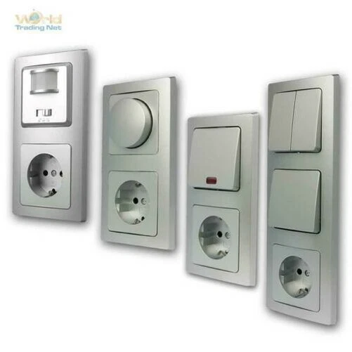 Delphi Ensemble " Porte " Argent Flush Interrupteur O Variateur Avec Contact
