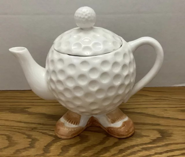 Golf Ball With Shoes Teapot By Enesco