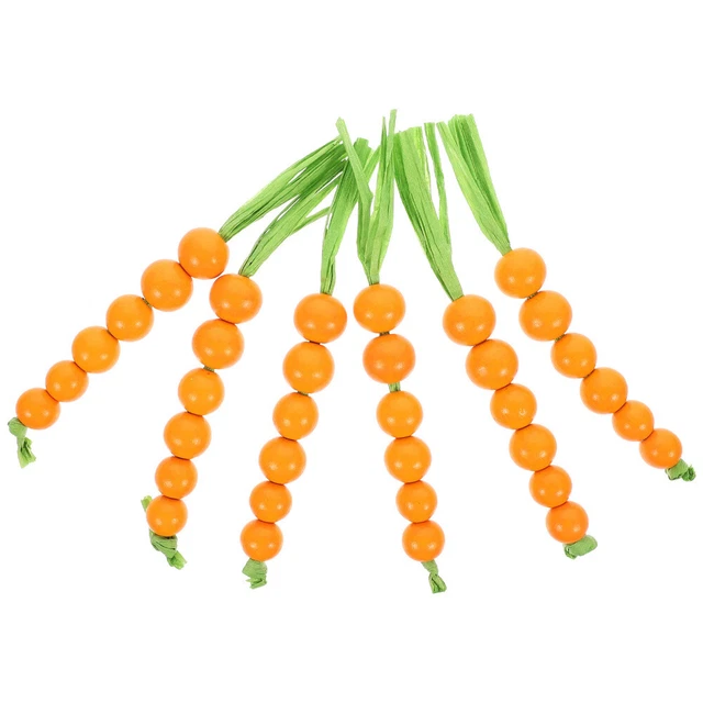 6 piezas decoraciones de zanahorias de Pascua proporcionan hermosos accesorios decorativos de zanahoria