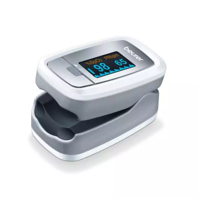 Beurer Fingerpulsoximeter Pulsoximeter Finger Puls Oximeter PO30 Silber 454.30