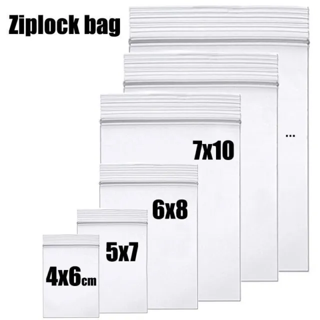 HEAVY DUTY 4 Mil Clear Zip Seal Bags Reclosable Top Lock Plastic Jewelry 4Mil