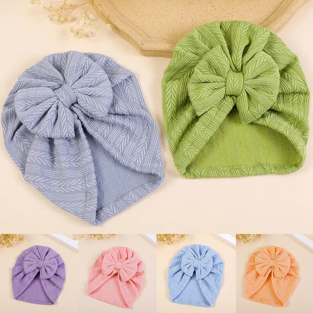 Cappello berretto berretto fiocco turbante neonato neonato fascia morbida
