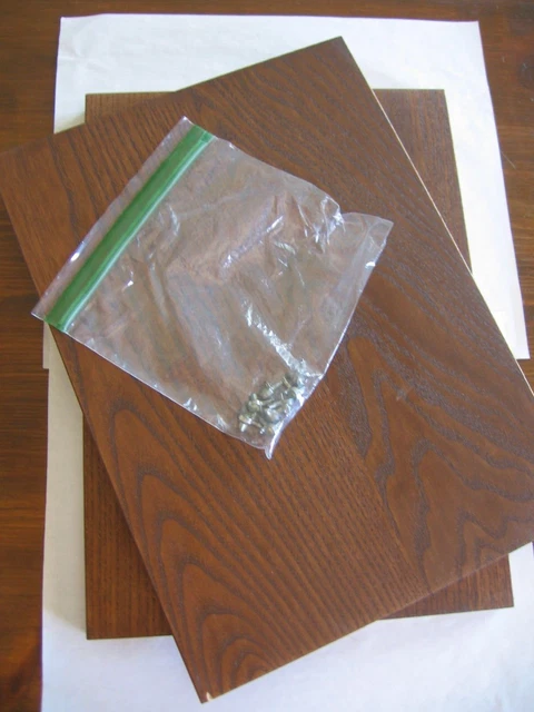 2 Replacement Wood Veneer IKEA Billy 11987 Small Cabinet Shelfs with Supports