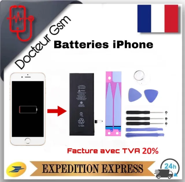 Batterie Interne Iphone 5 6 6S 7 8 Plus X Xr Xs 11 12 13 Mini 14 Pro Max + Outil