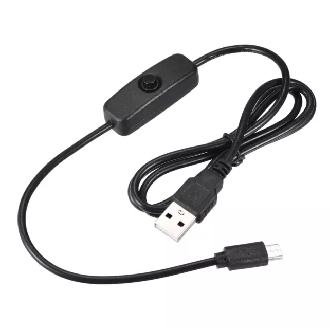 USB Câble ON/Off Interrupteur Mâle à Micro Mâle 1M pour LED Bureau Paquet de 2