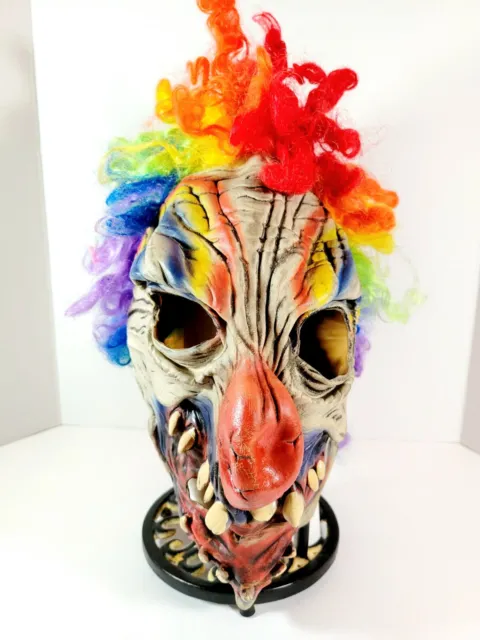 1990's Vintage Killer Clown Mask Halloween Scary Ugly Made In China