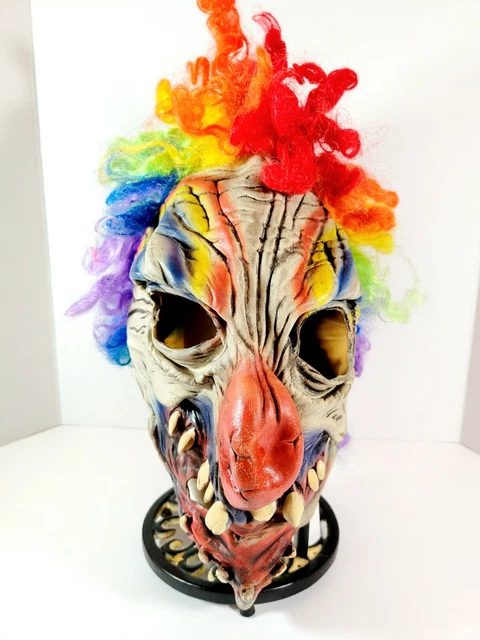 1990's Vintage Killer Clown Mask Halloween Scary Ugly Made In China