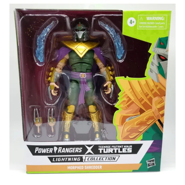 Power Rangers X TMNT Morphed Shredder Green Turtles Lightning Collection NEW