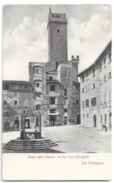 Cartolina Di Siena ,San Giminiano - Piazzale Della Cisterna - Le Due Torri