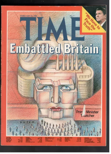 Margareth Thatcher Prime Minister Time Magazine February 16, 1981 Britain