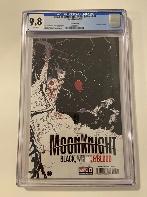 MOON KNIGHT BLACK WHITE & BLOOD #1 NM/MT 9.8 CGC Bachalo VARIANT