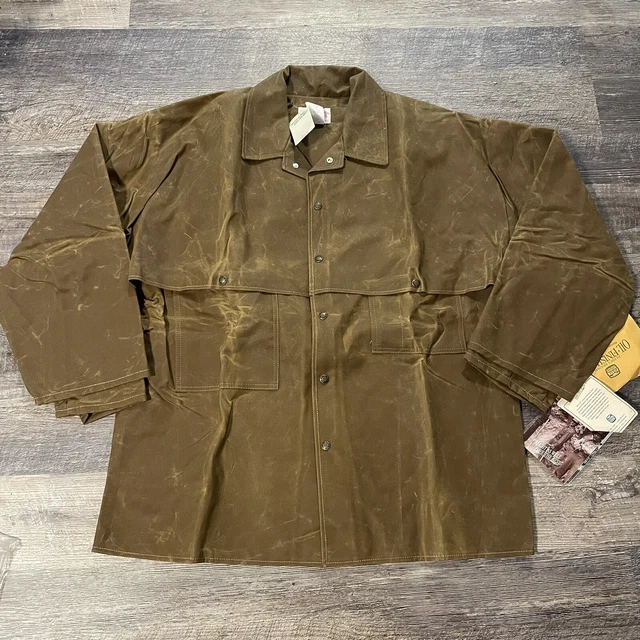 VTG Filson Style #63 NWT Waxed Cotton Tin Cloth Double Logger Jacket NOS XXL VTG Filson Style #63 NWT Waxed Cotton Tin Cloth Double Logger Jacket NOS XXL