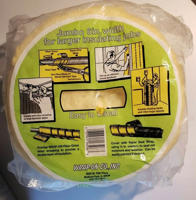 WRAPON 6& PIPE Guard Insulation 35 ft. L Fiberglass Insulate hot