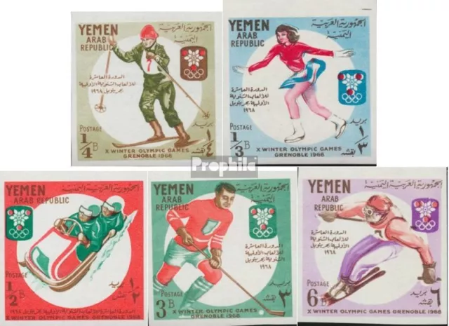 Yemen del Nord (Arab Repubblica.) 624-628 (completa edizione) MNH 1967 Olympics