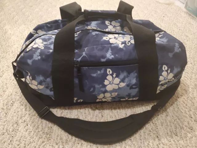 L.L. BEAN duffle bag Hibiscus floral adventure travel large