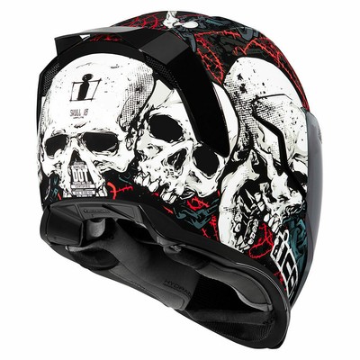 CASCO HELMET ICON Integrale Airflite Skull18 Con Teschio Malvagio Moto  Scooter EUR 299,00 - PicClick IT