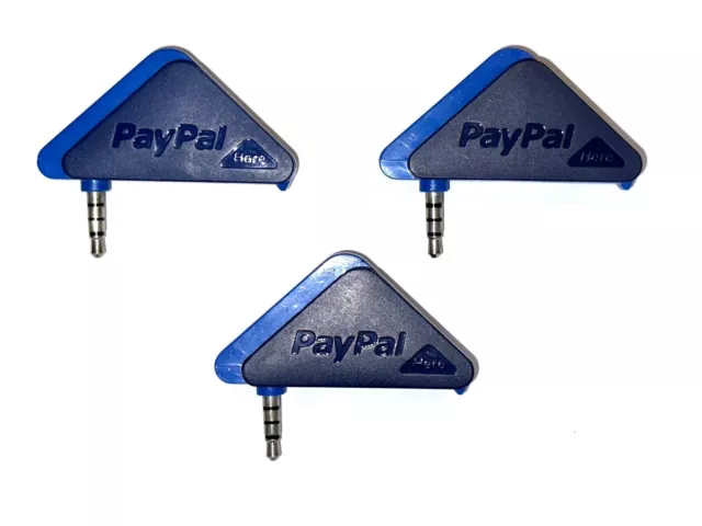 Lot of 3- PayPal Here Mobile Card Reader Magnetic Strip Scanner iPhone & Android