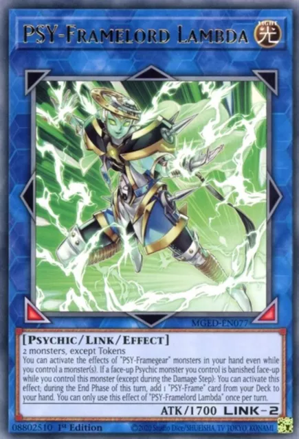 Yugioh! LP PSY-Framelord Lambda - MGED-EN077 - Rare - 1st Edition Lightly Played