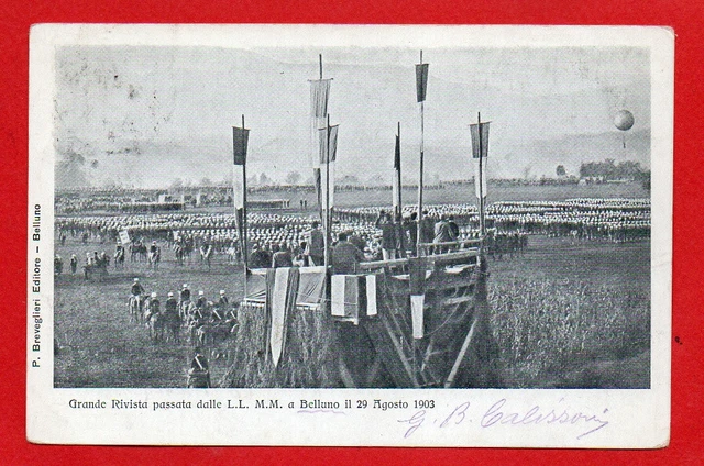 BELLUNO - GRANDE RIVISTA 29 AGOSTO 1903- vg